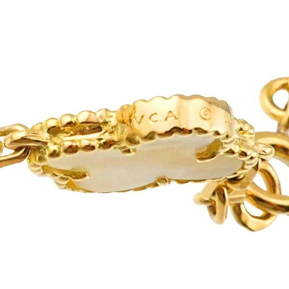 Van Cleef & Arpels VCA Vintage Alhambra 20P Shell Long Necklace